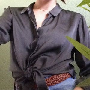 Silk Button Up Blouse
